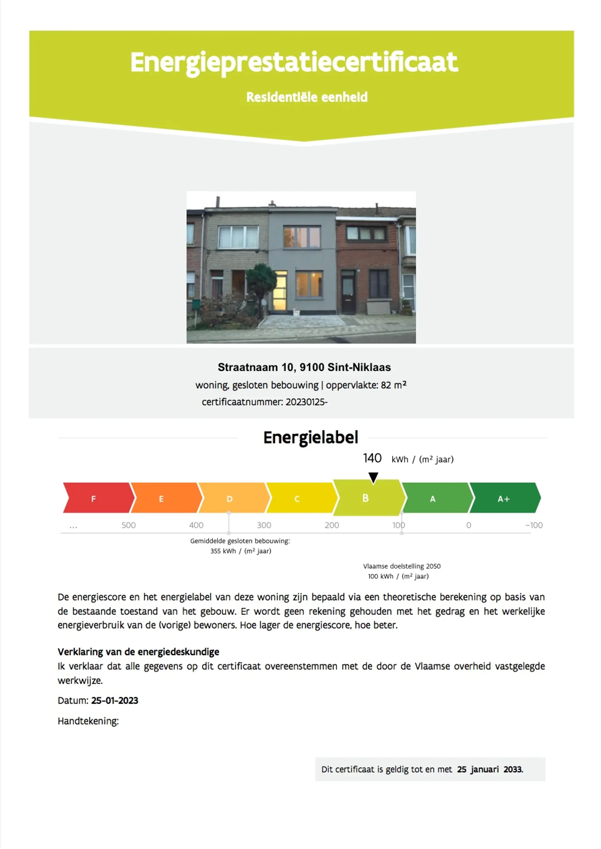 EPC - Energieprestatiecertificaat verkoop woning