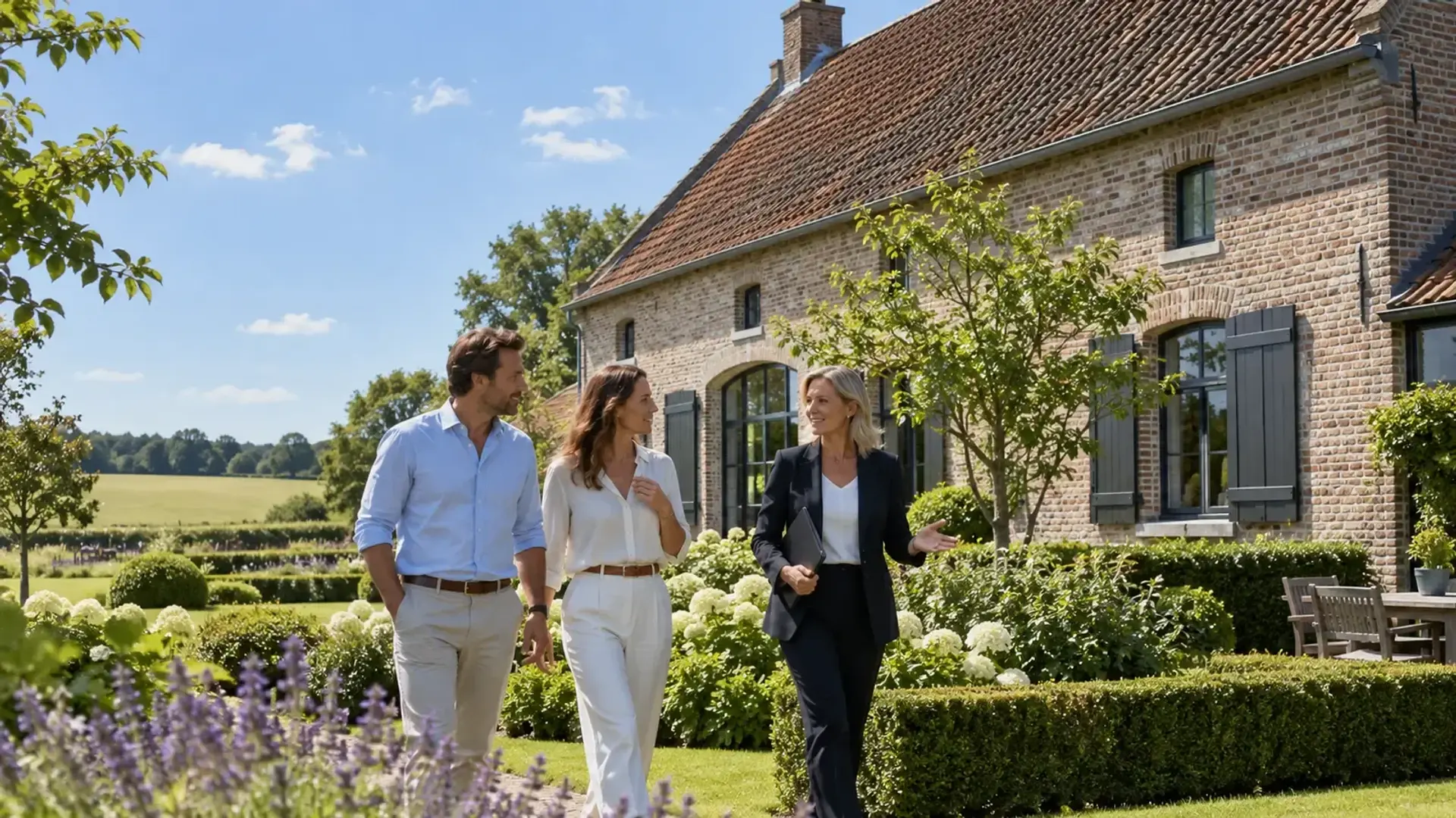 Persoonlijk overleg bij een landelijke woning